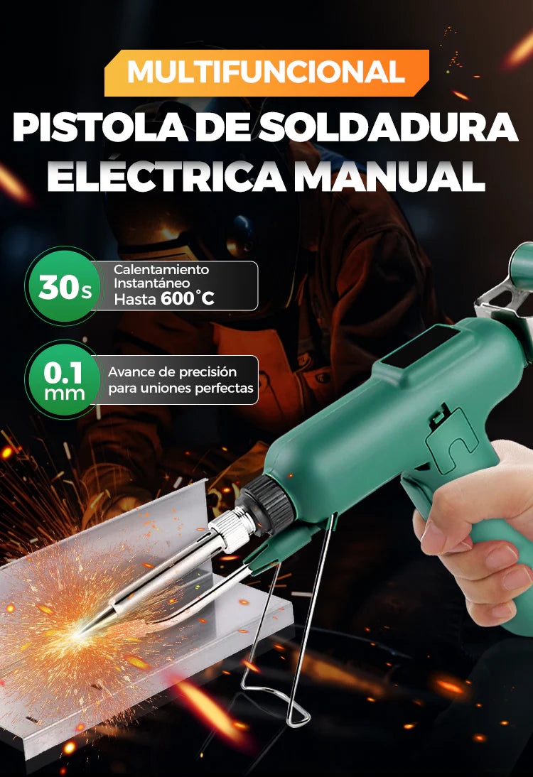 Solda PRO™- Soldador Eléctrico 80 W de Alta Eficiencia 8 en 1